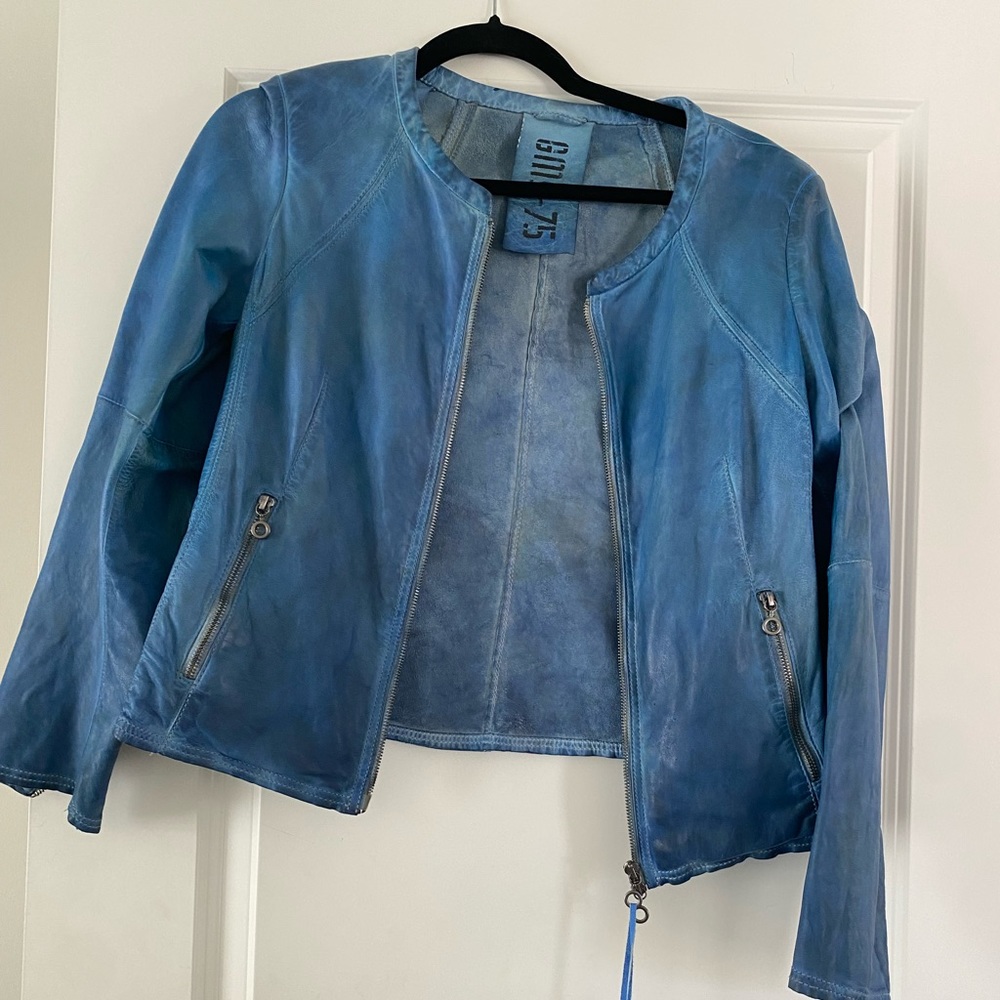 GMS-75 blue leather jacket